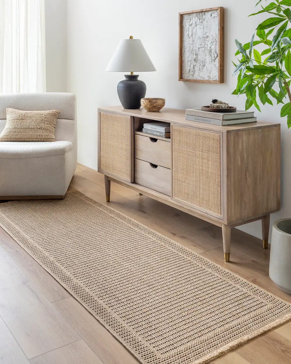 Mindy In- & Outdoor Cottage Jute-Look Beige Rug - Image 4