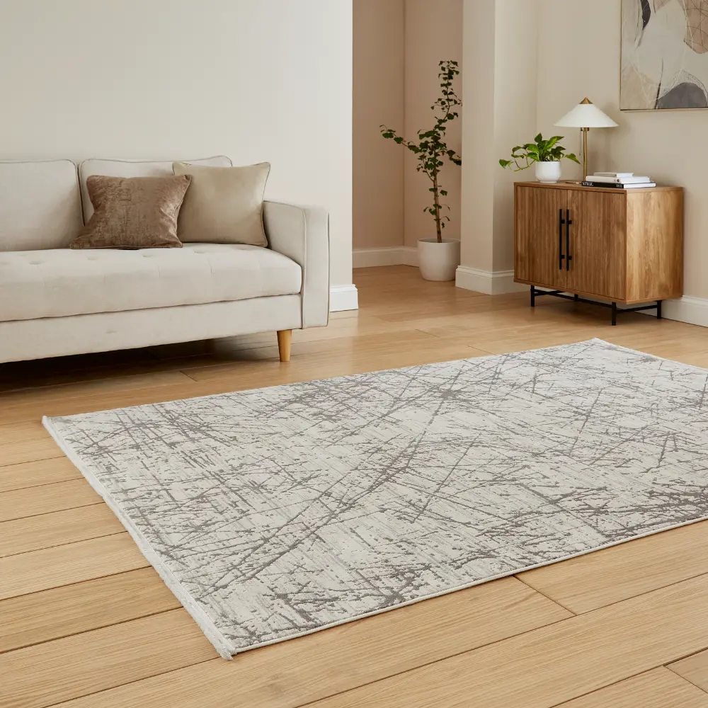 Mirage MR80 Grey Modern Abstract Rug - Image 2