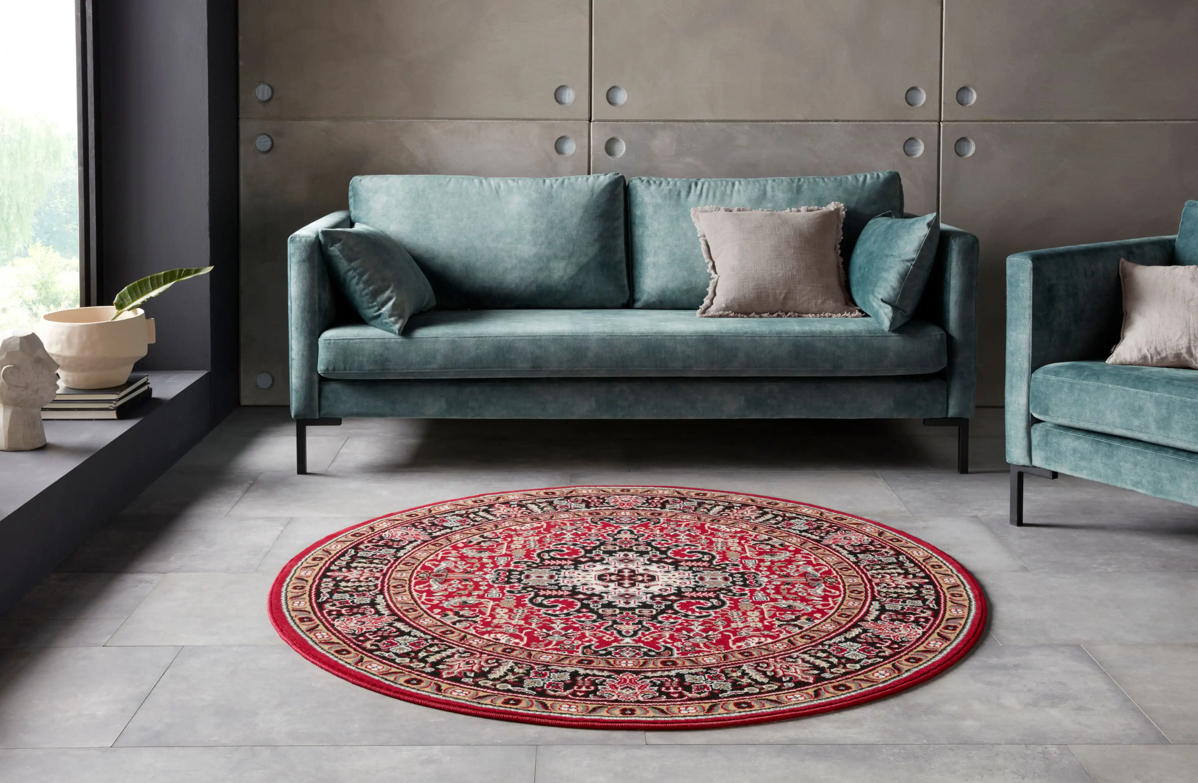 Mirkan 104095 Isfahan Red Rug - Image 4