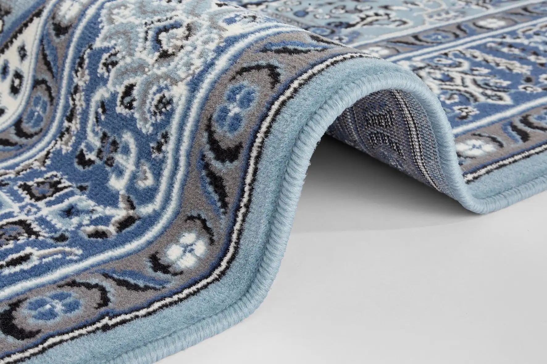 Mirkan 104438 Isfahan Sky Blue Rug - Image 5