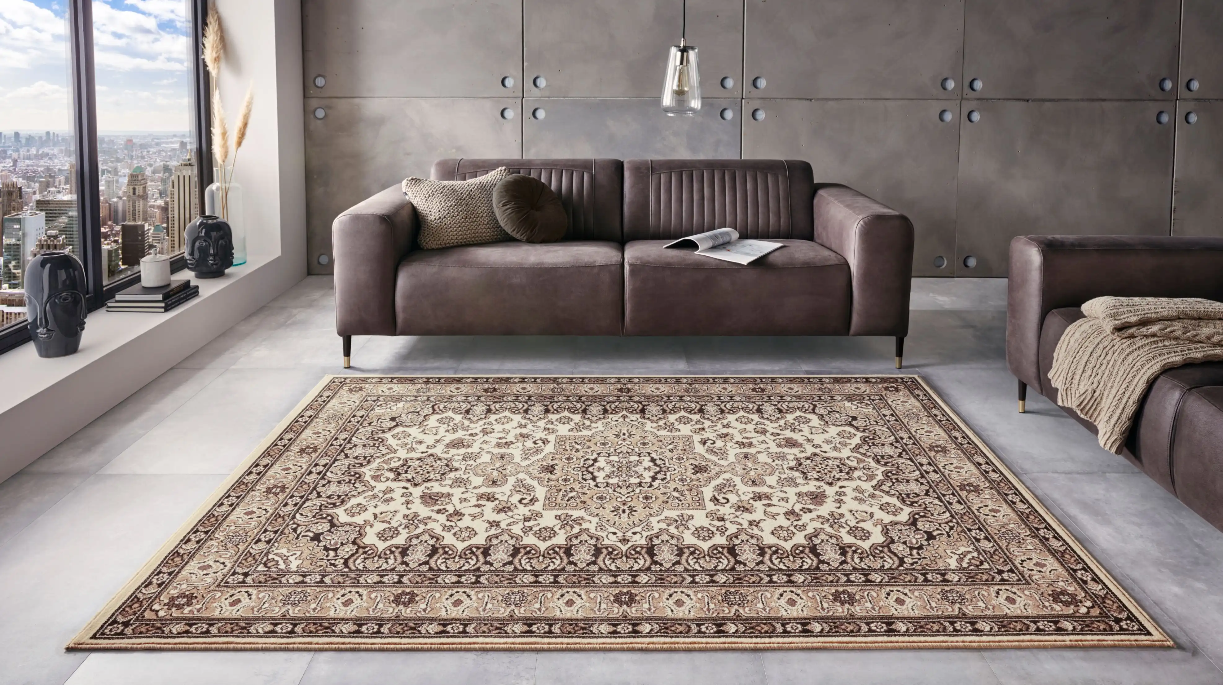 Mirkan 104105 Tabriz Beige Rug