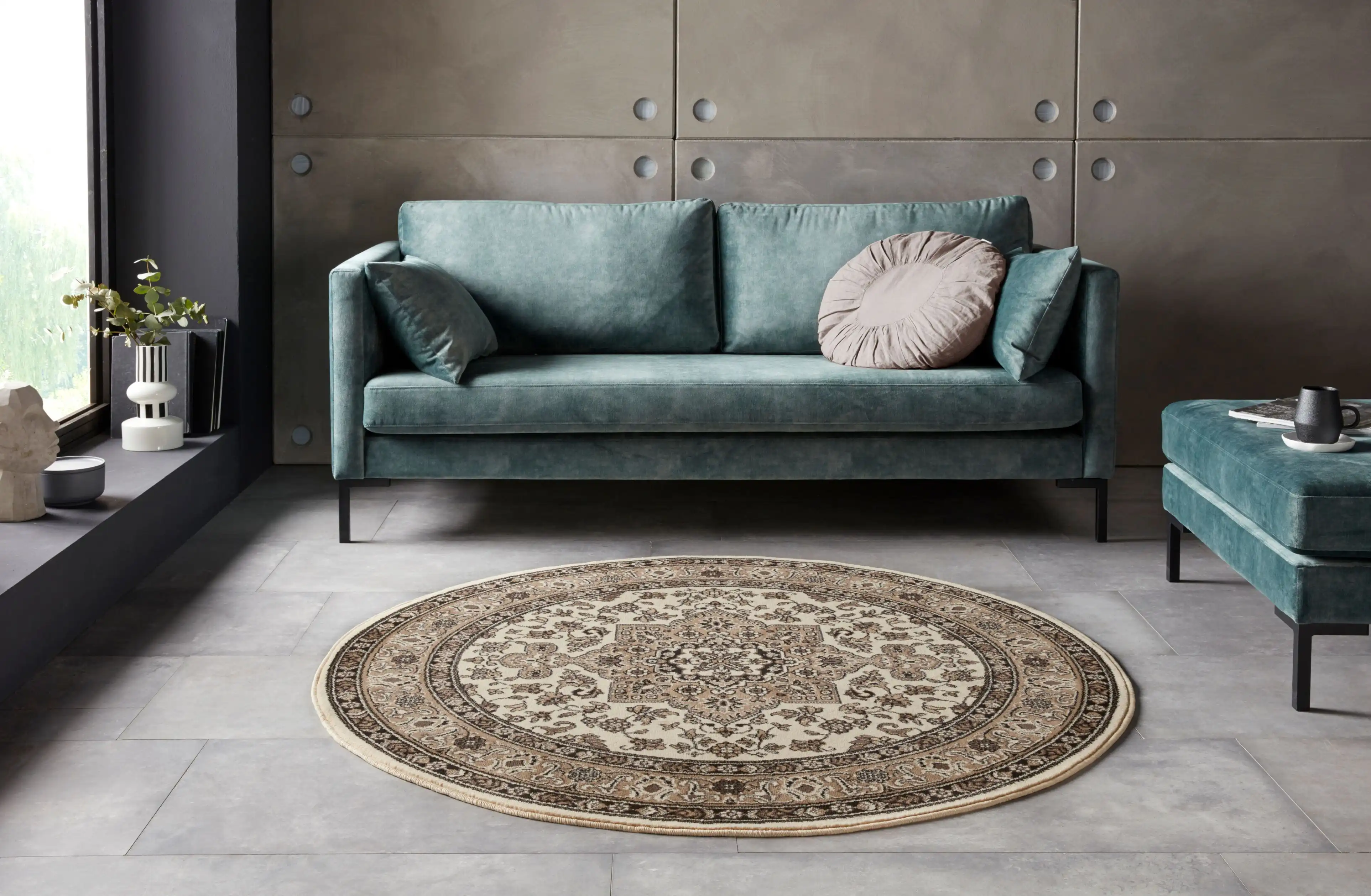 Mirkan 104105 Tabriz Beige Rug - Image 4