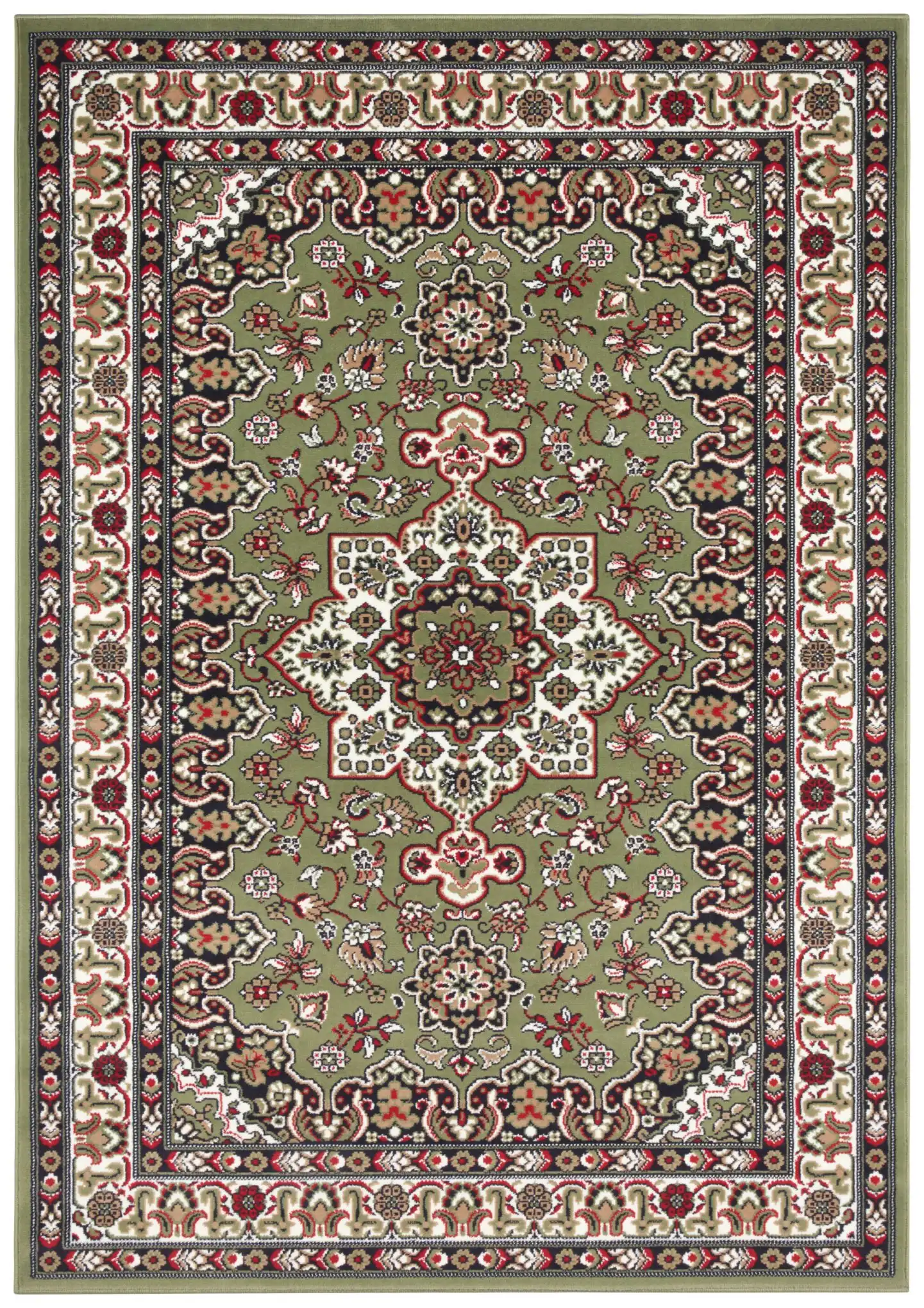 Mirkan 104104 Tabriz Green Rug - Image 3