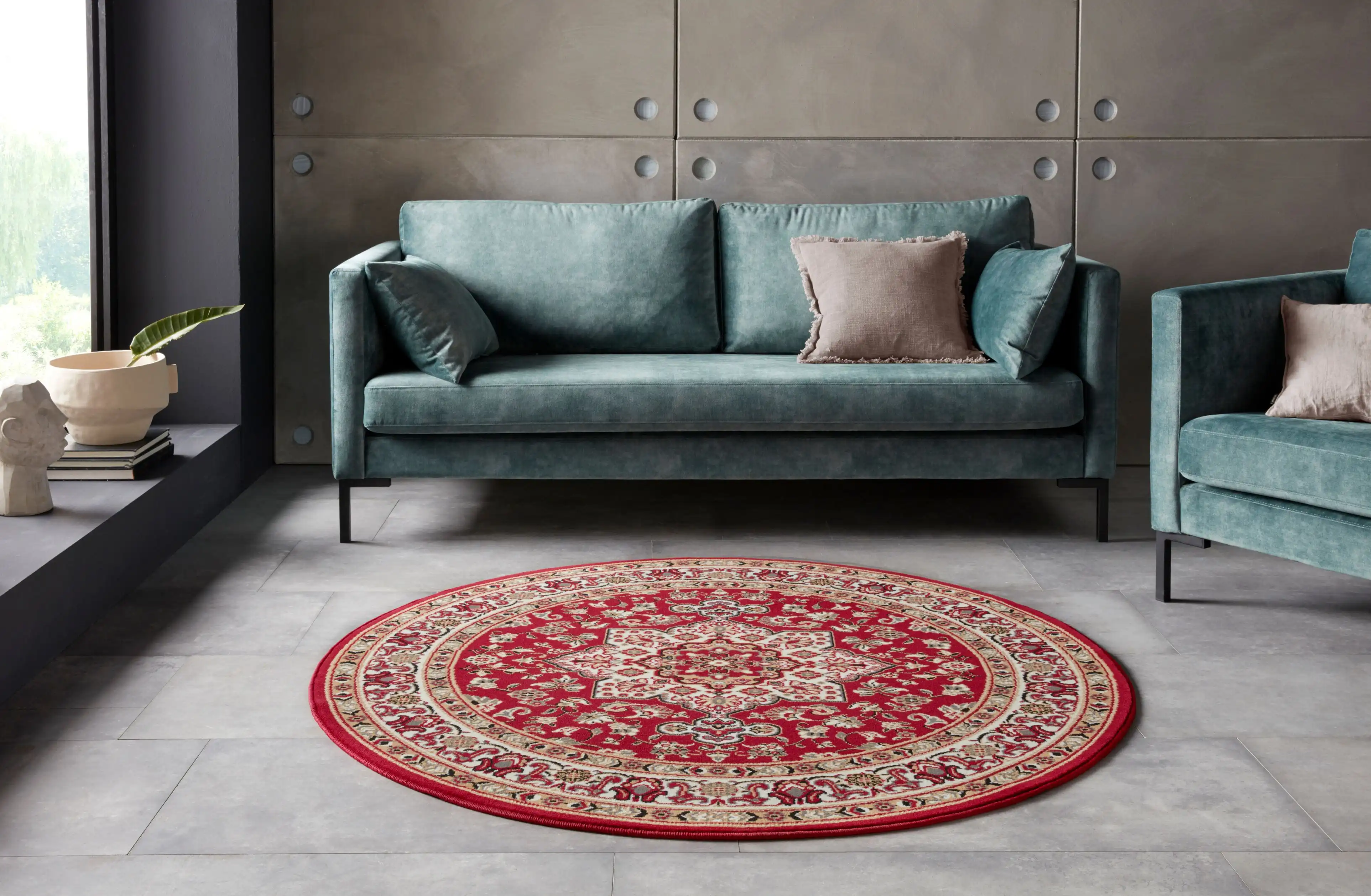 Mirkan 104103 Tabriz Red Rug - Image 4