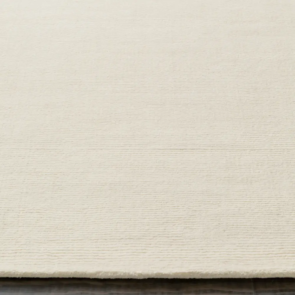 Mithila Hand-Loomed Modern Wool Cream Rug - Image 3