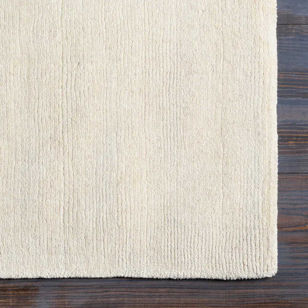 Mithila Hand-Loomed Modern Wool Cream Rug - Image 4