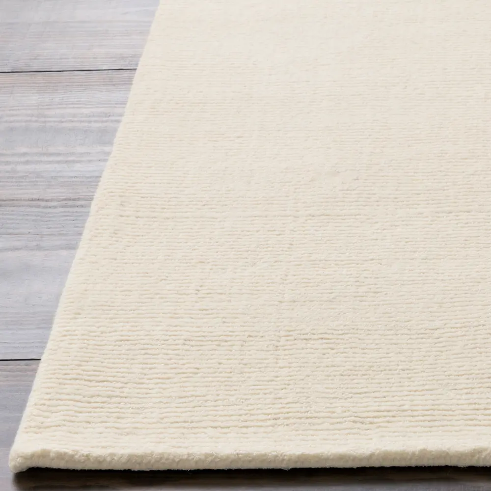 Mithila Hand-Loomed Modern Wool Cream Rug - Image 8
