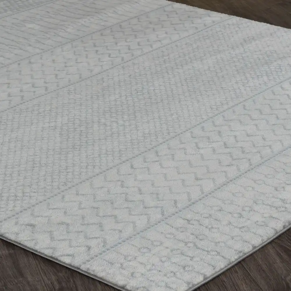 Adele Scandi Geometric Silver Grey Rug - Image 2