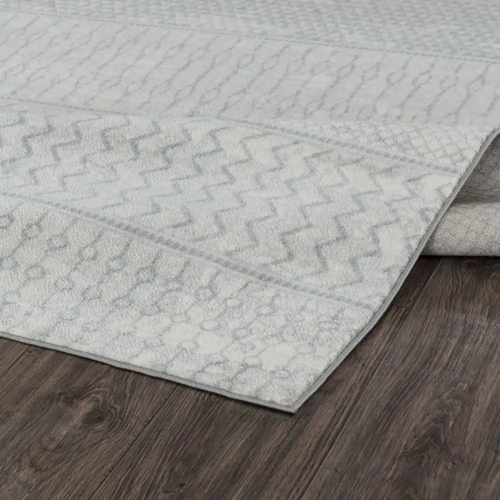 Adele Scandi Geometric Silver Grey Rug - Image 4
