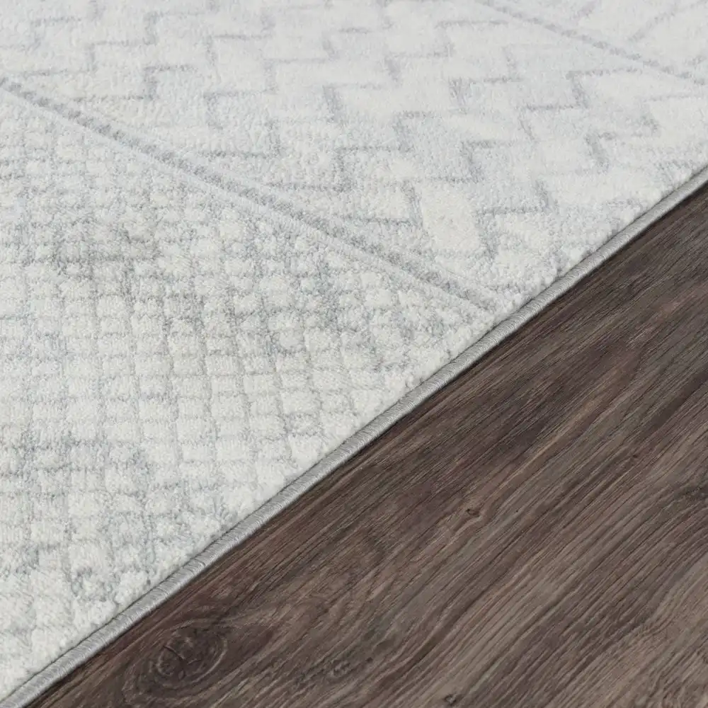 Adele Scandi Geometric Silver Grey Rug - Image 5