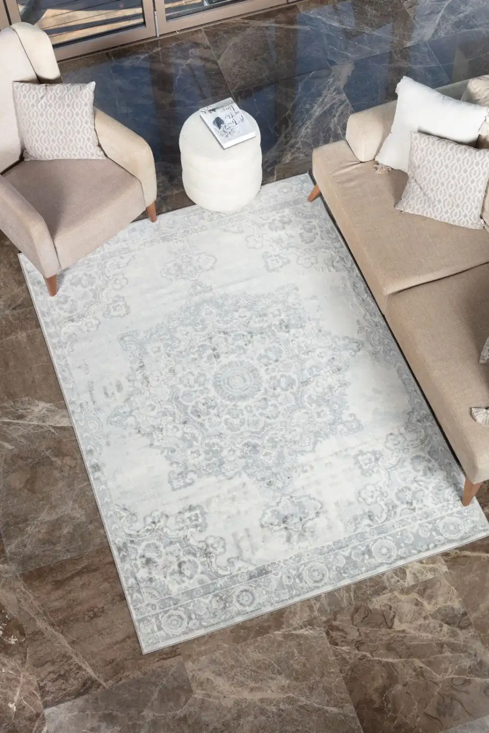 Lola Vintage Oriental Boho Cream Rug