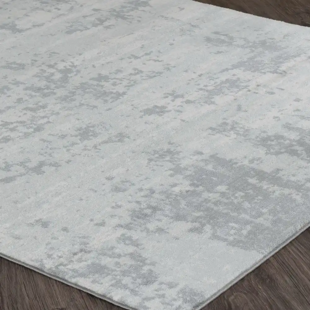 Victoire Abstract Modern Marble Grey/Ivory Rug - Image 4