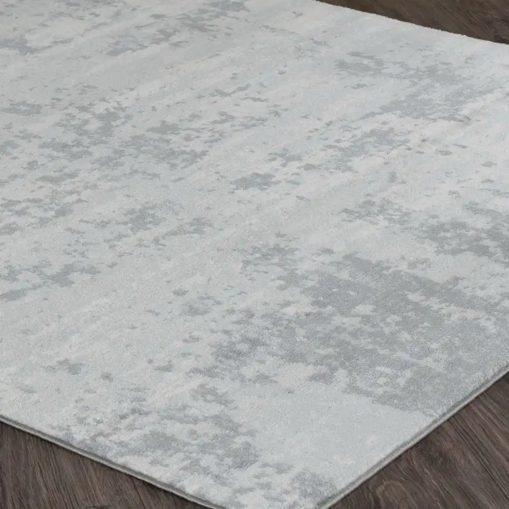 Victoire Abstract Modern Marble Grey/Ivory Rug - Image 6