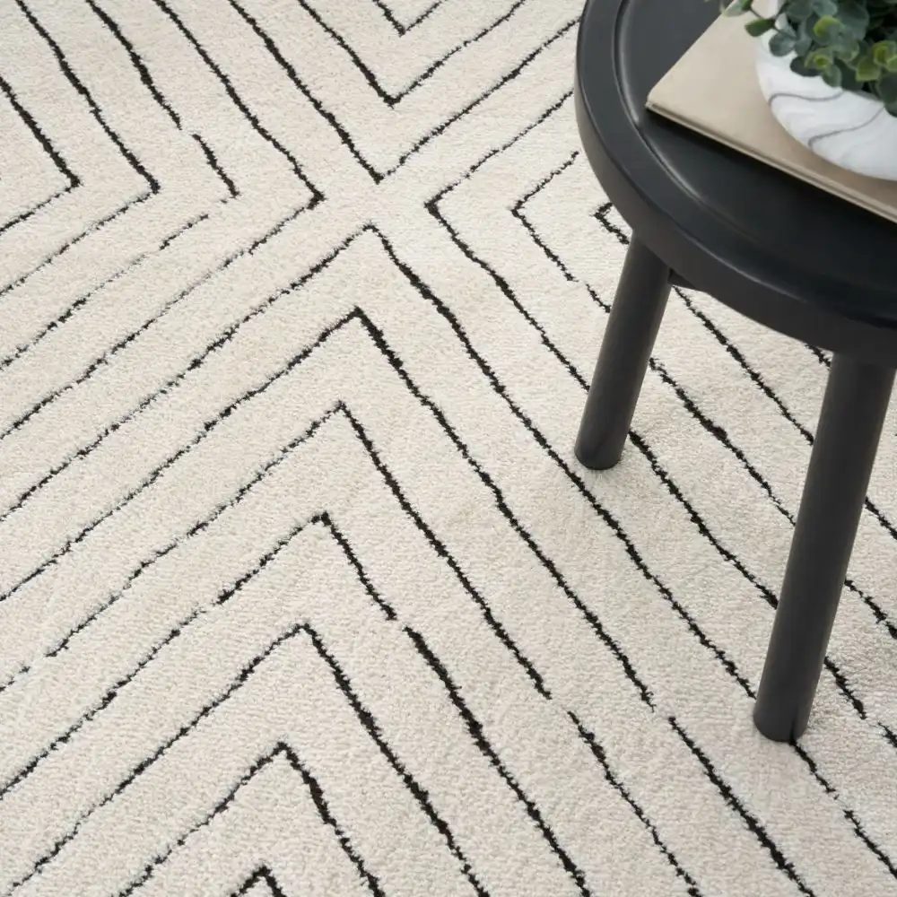 Modern Comfort MNC01 Ivory Black Rug - Image 2