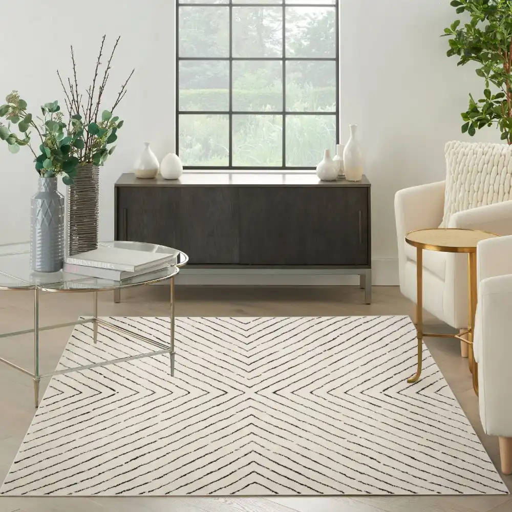 Modern Comfort MNC01 Ivory Black Rug - Image 8