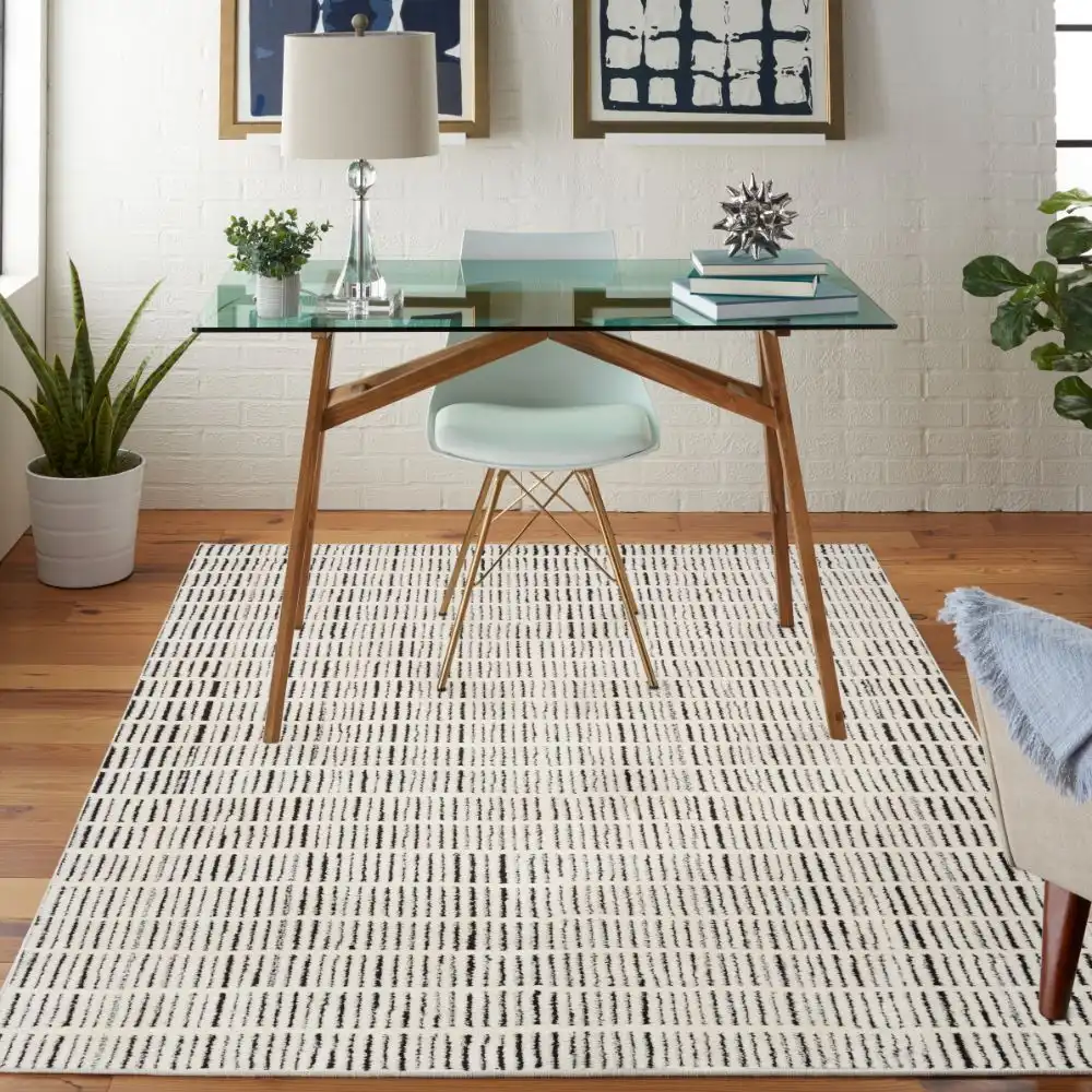 Modern Comfort MNC03 Ivory Black Rug - Image 4