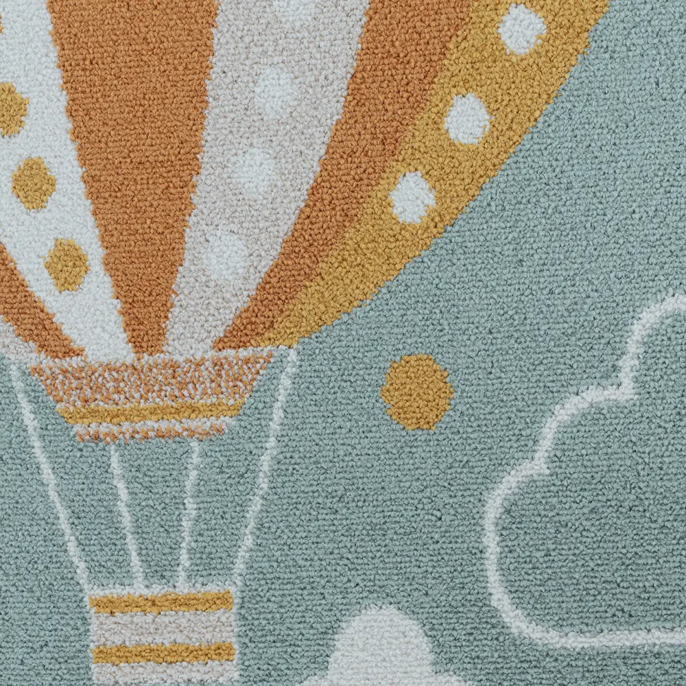 Monty Kids Modern Multicolour/Blue Bedroom Rug - Image 10