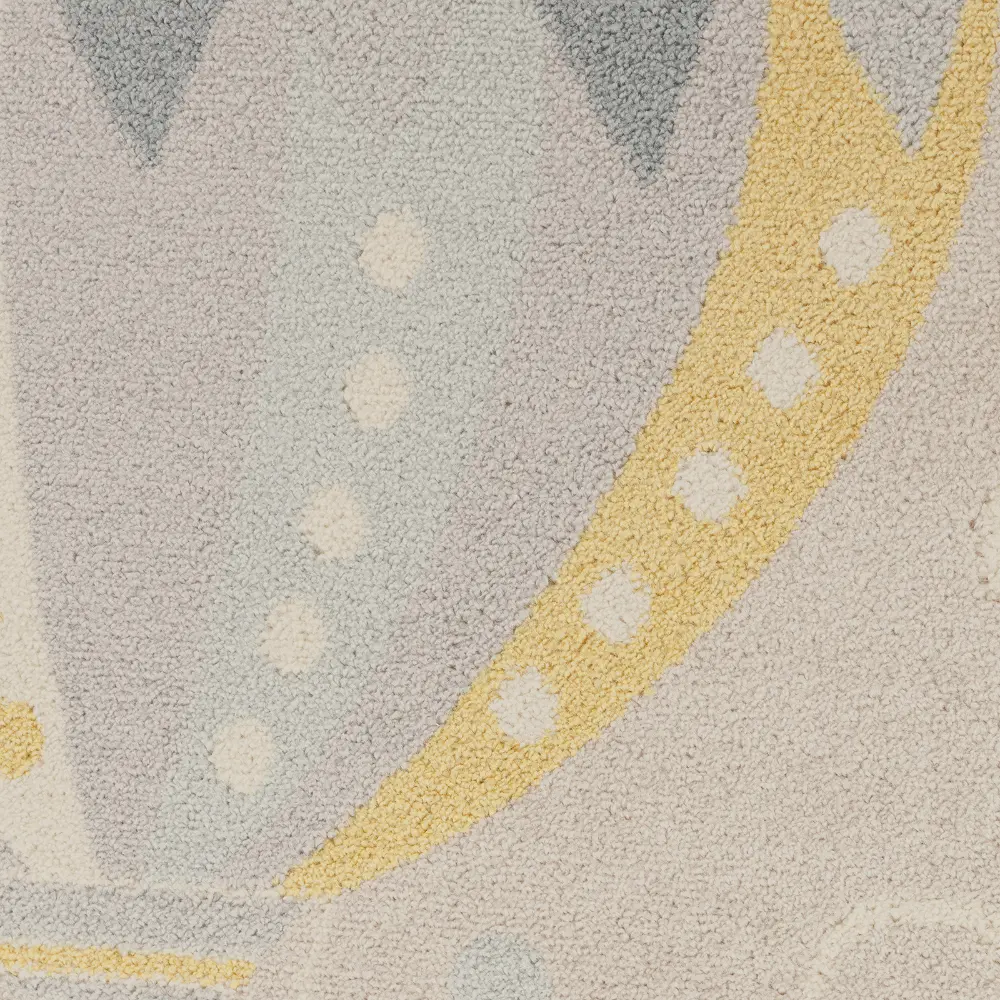 Monty Kids Modern Multicolour/Grey Bedroom Rug - Image 7