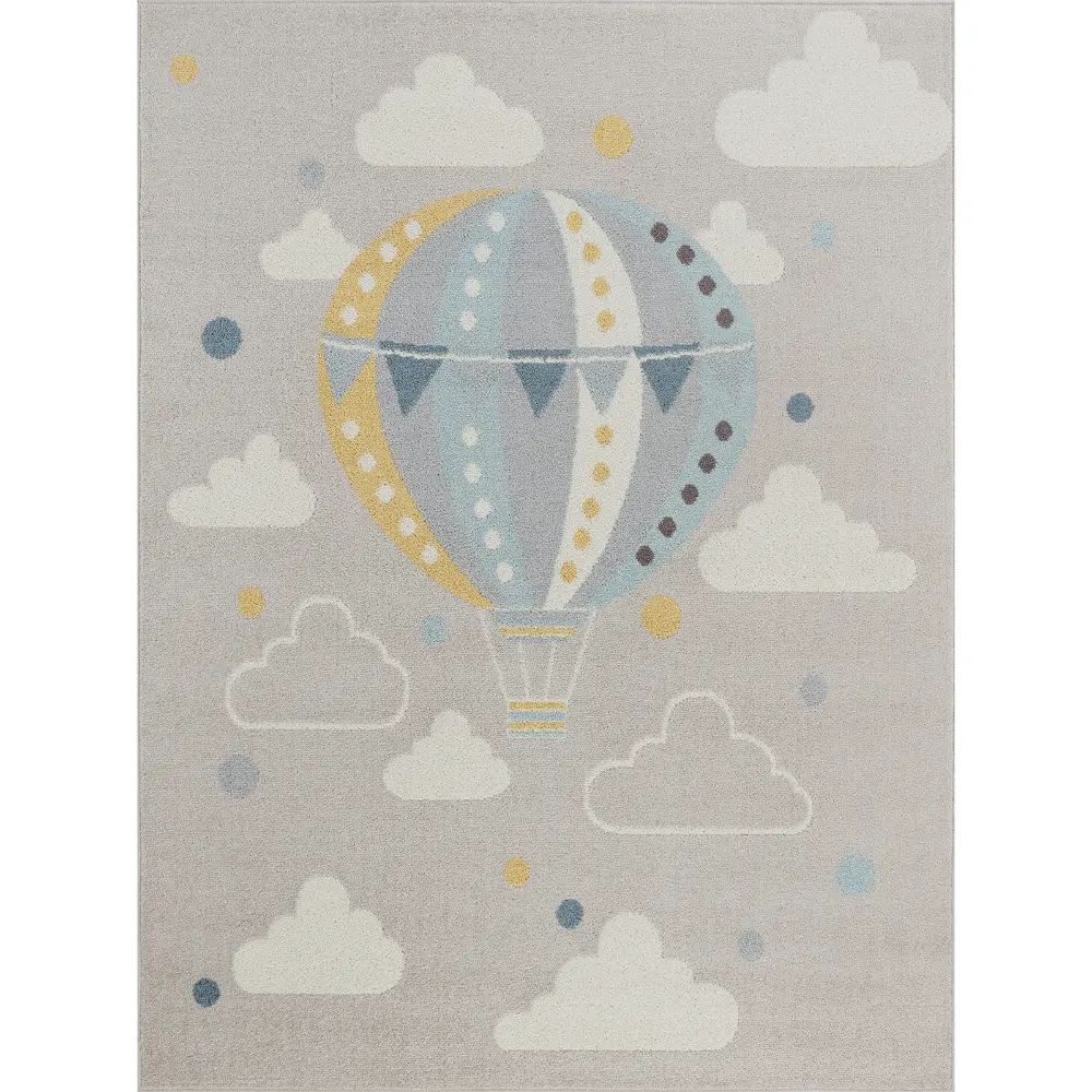 Monty Kids Modern Multicolour/Grey Bedroom Rug - Image 9