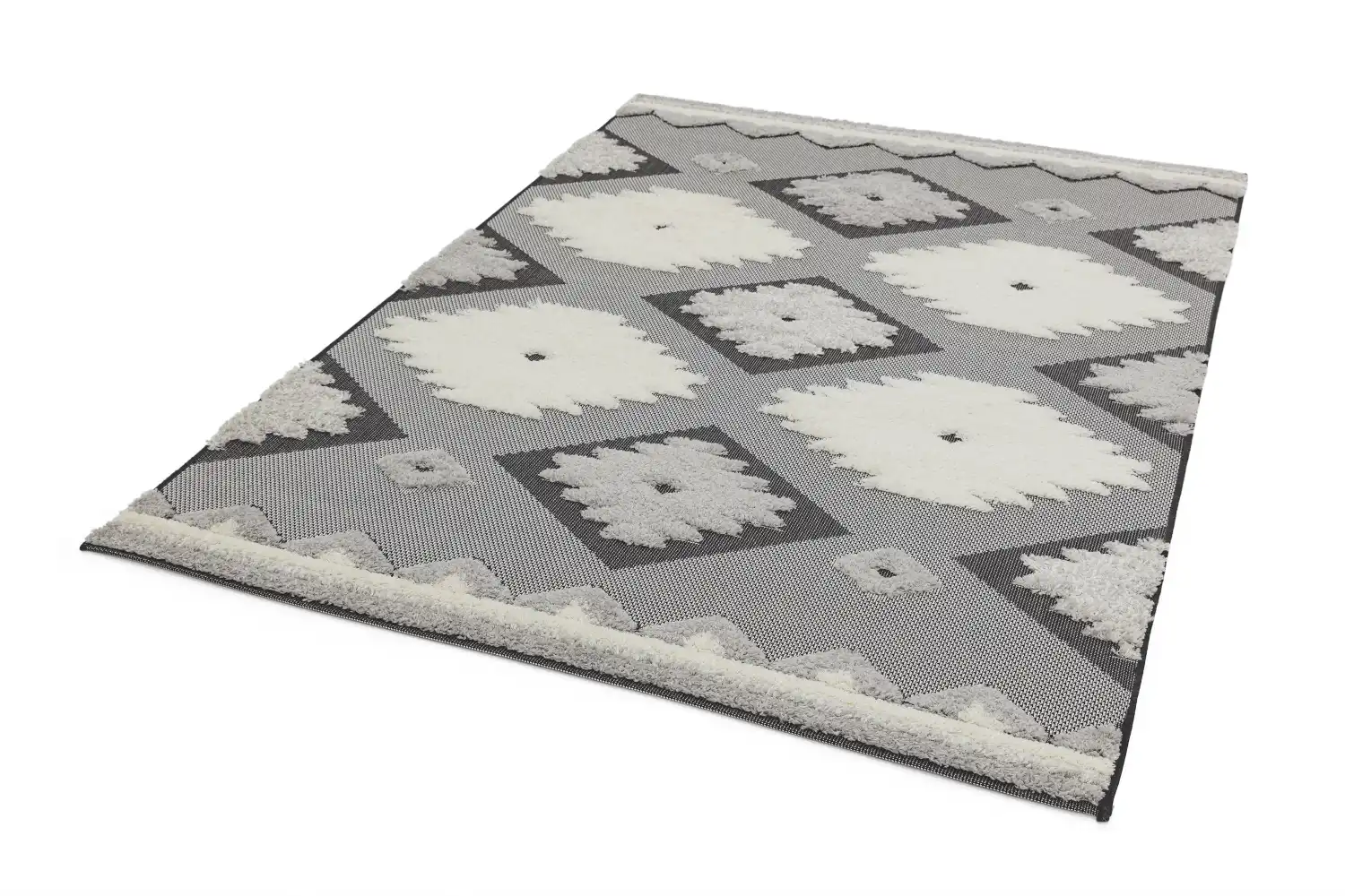 Monty MN01 Black Cream Tribal Rug