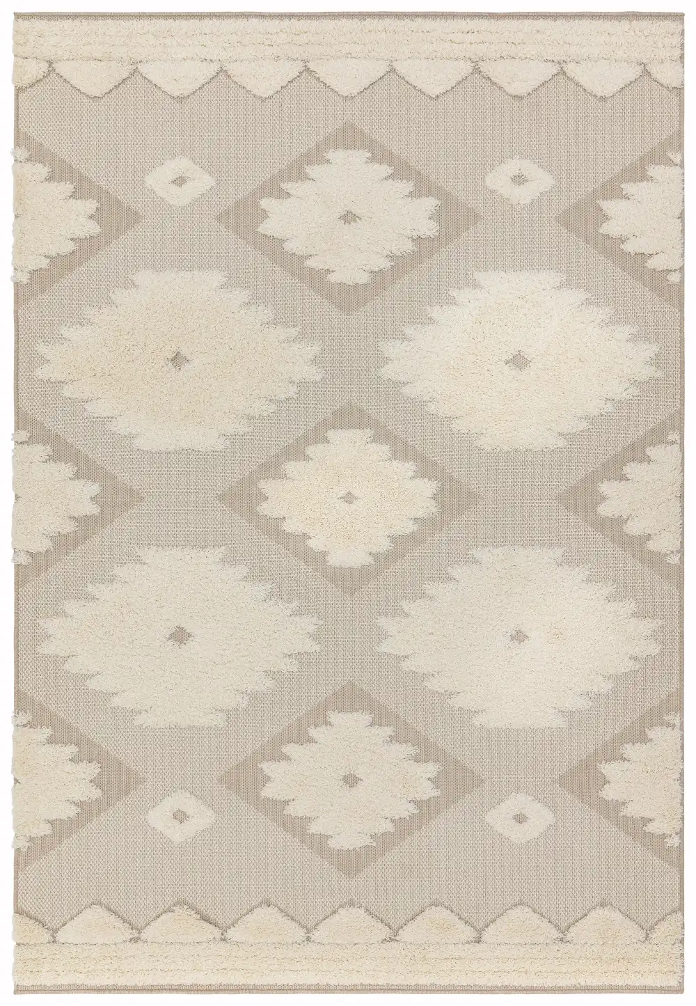 Monty MN02 Natural Cream Tribal Rug - Image 5