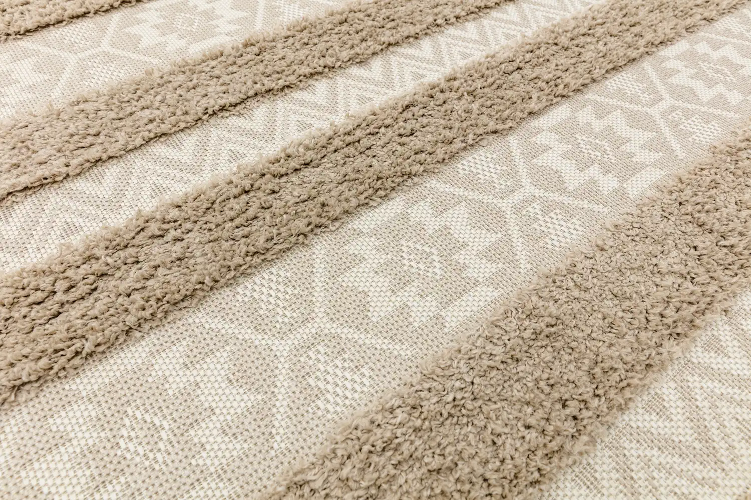 Monty MN04 Natural Cream Stripe Rug - Image 2