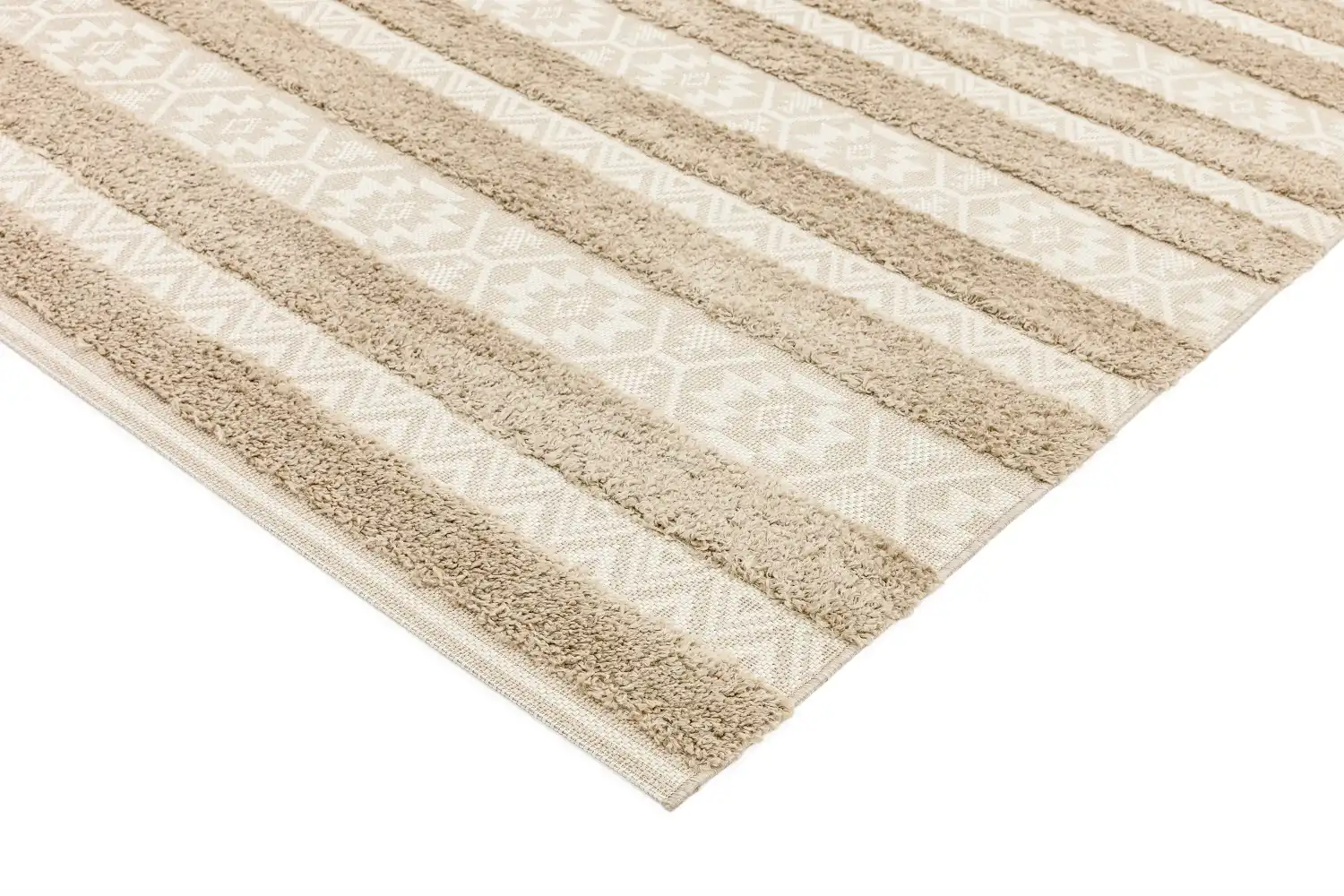 Monty MN04 Natural Cream Stripe Rug - Image 3