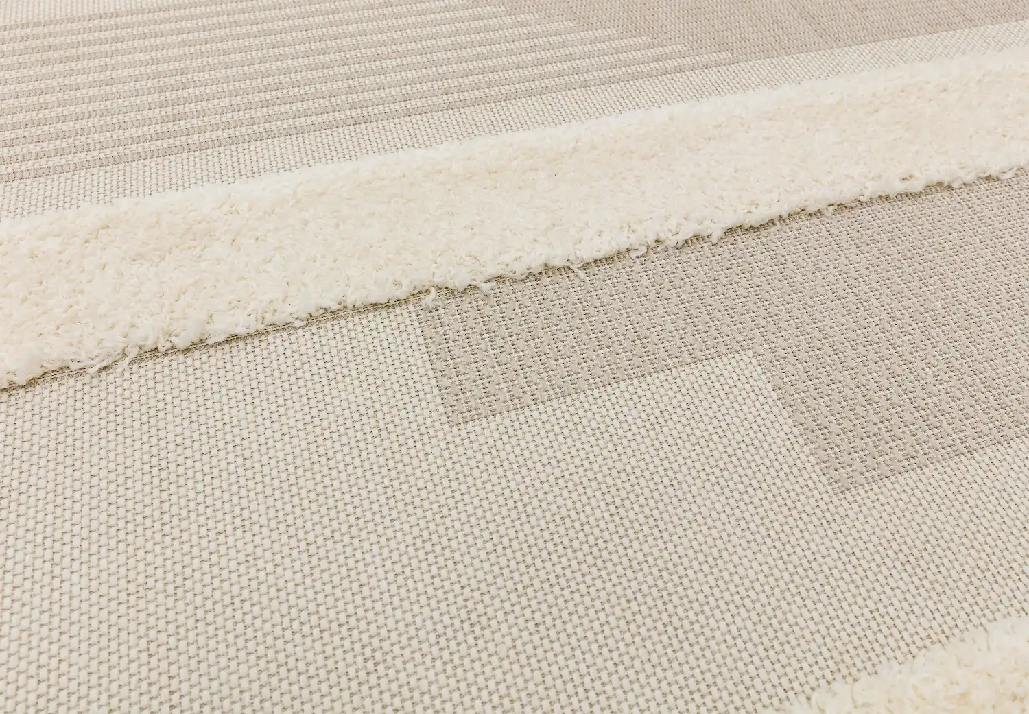 Monty MN06 Natural Cream Geometric Rug - Image 2