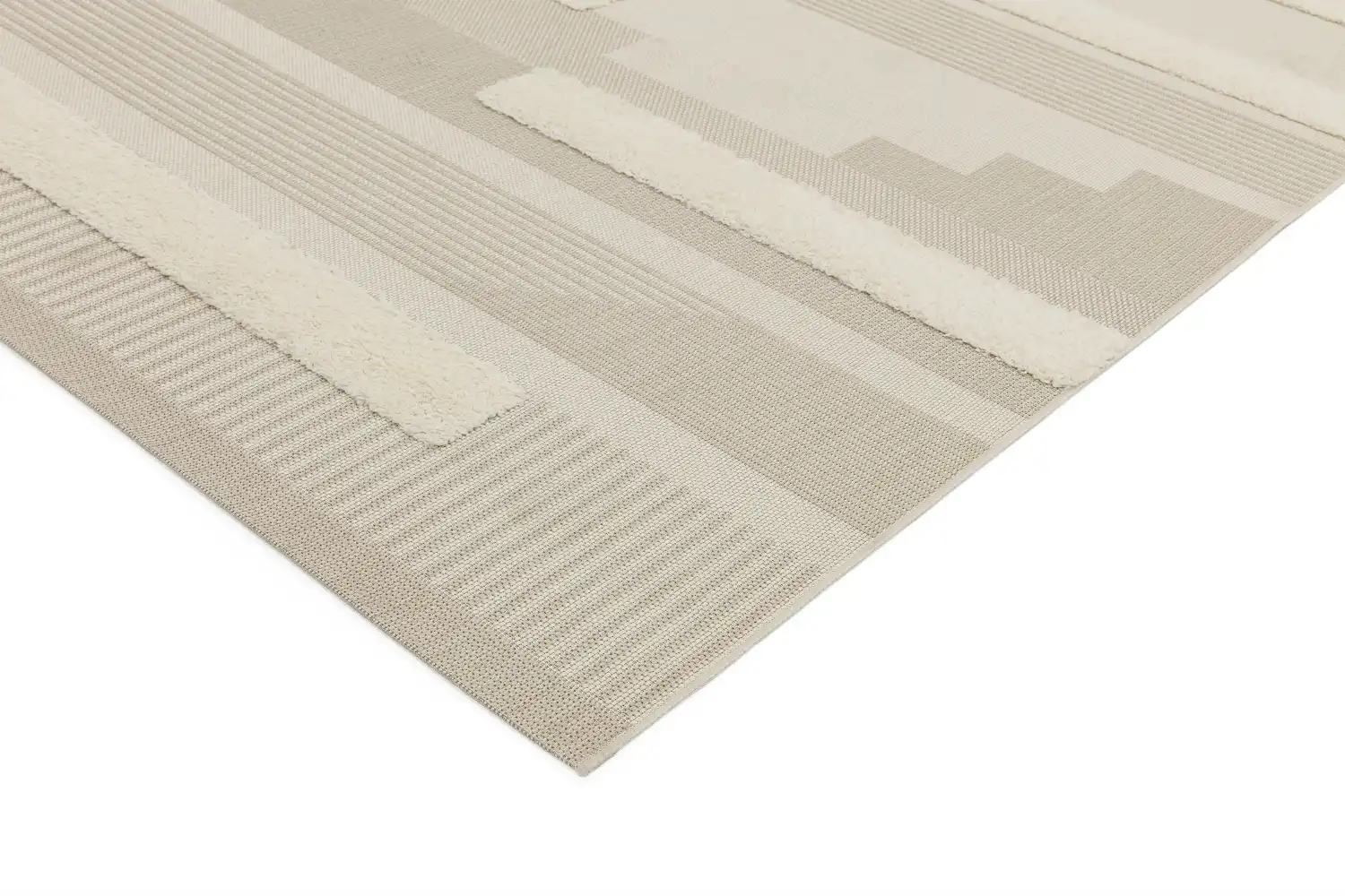 Monty MN06 Natural Cream Geometric Rug - Image 3