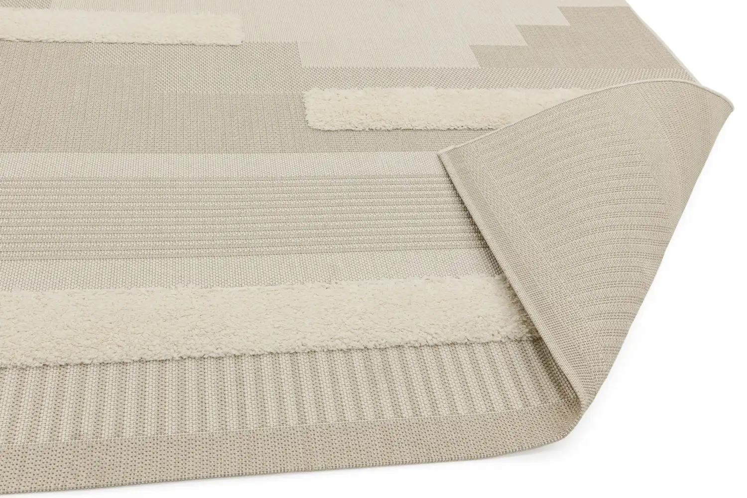 Monty MN06 Natural Cream Geometric Rug - Image 4