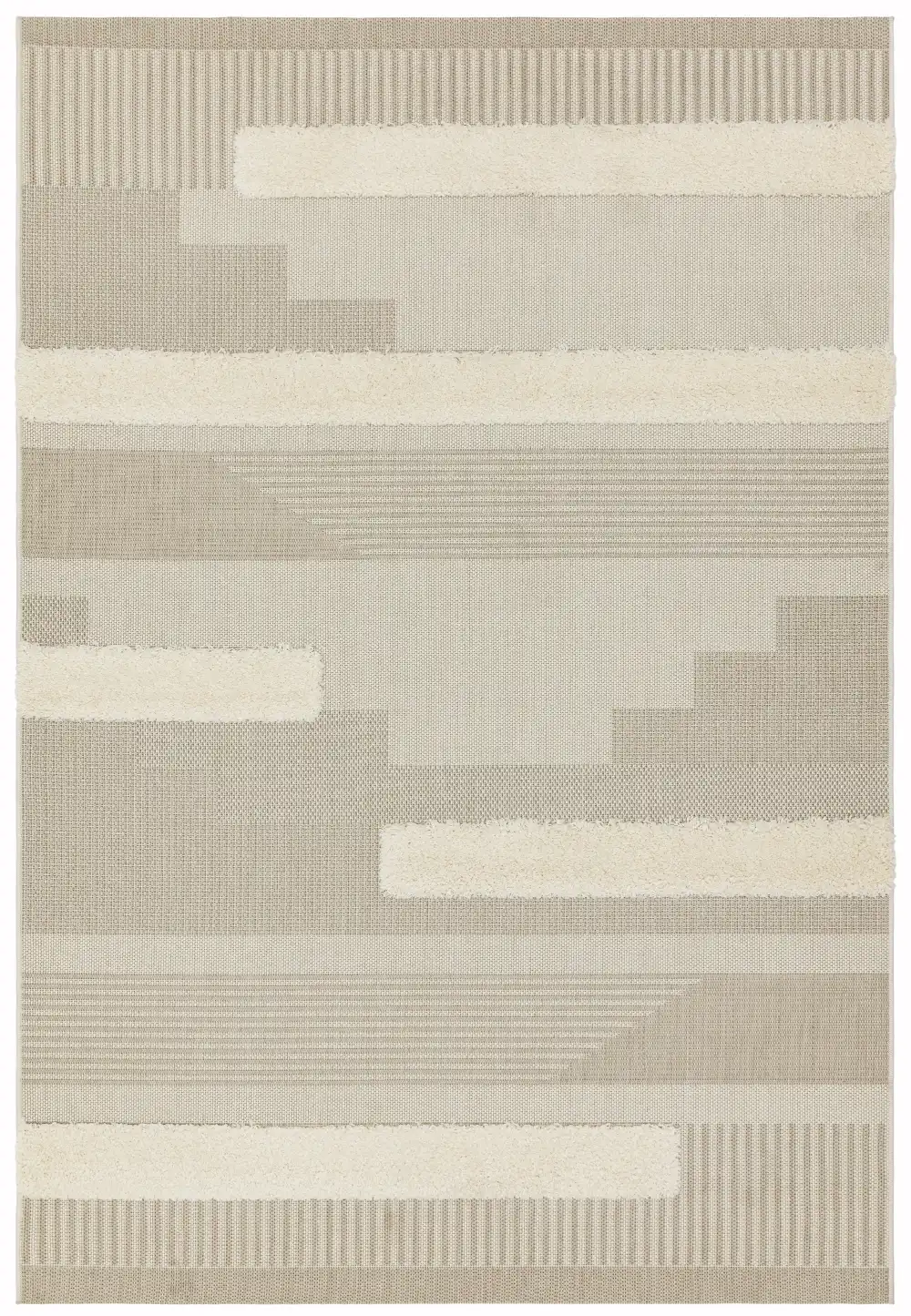 Monty MN06 Natural Cream Geometric Rug - Image 5
