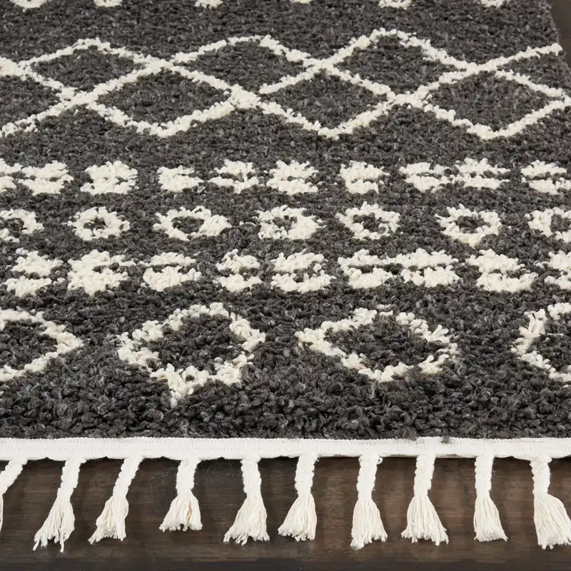 Moroccan Shag MRS02 Charcoal Rug - Image 2