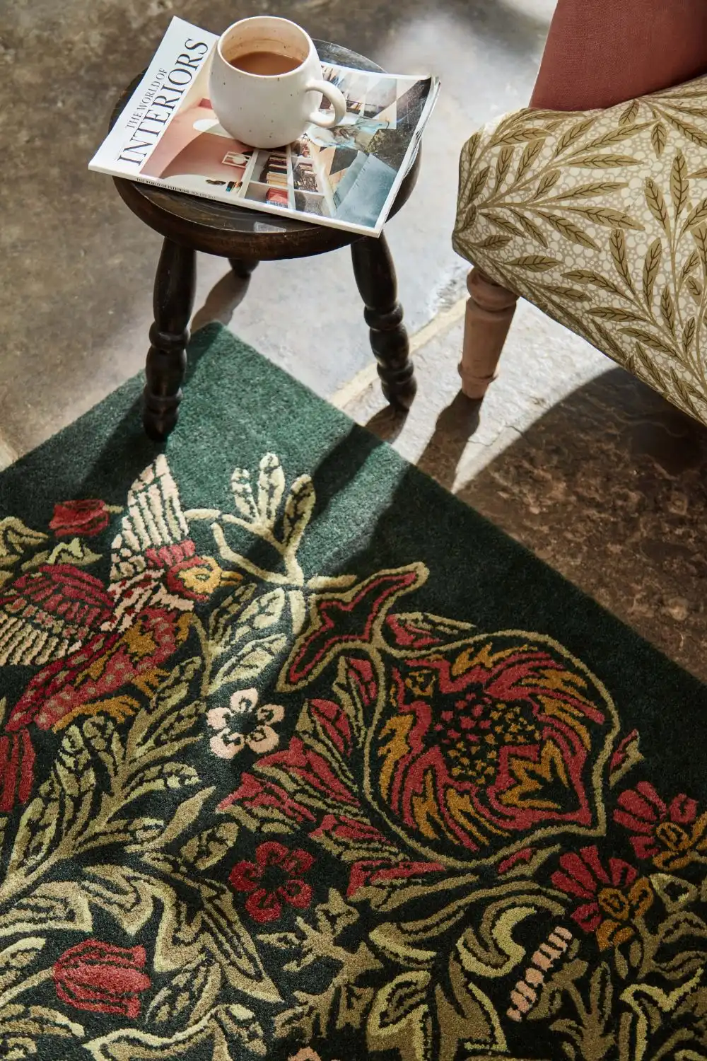 Morris & Co Bird Tump Green 128307 Rug - Image 3