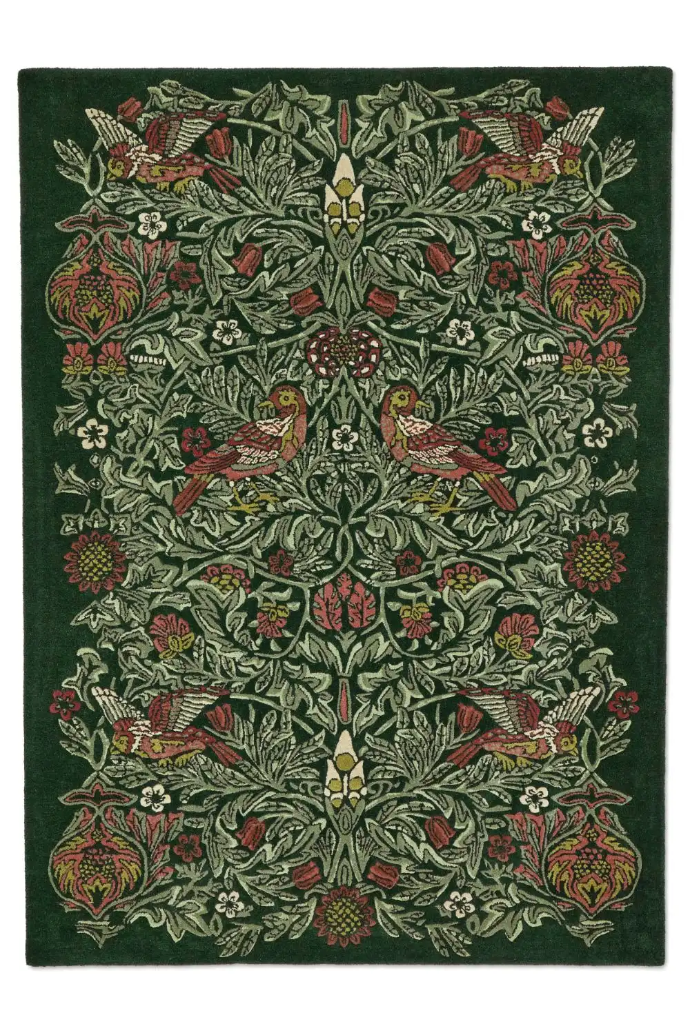 Morris & Co Bird Tump Green 128307 Rug - Image 4