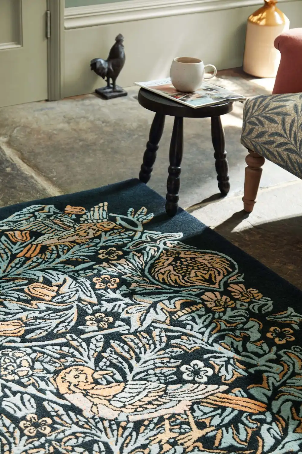 Morris & Co Bird Webbs Blue 128308 Rug - Image 3