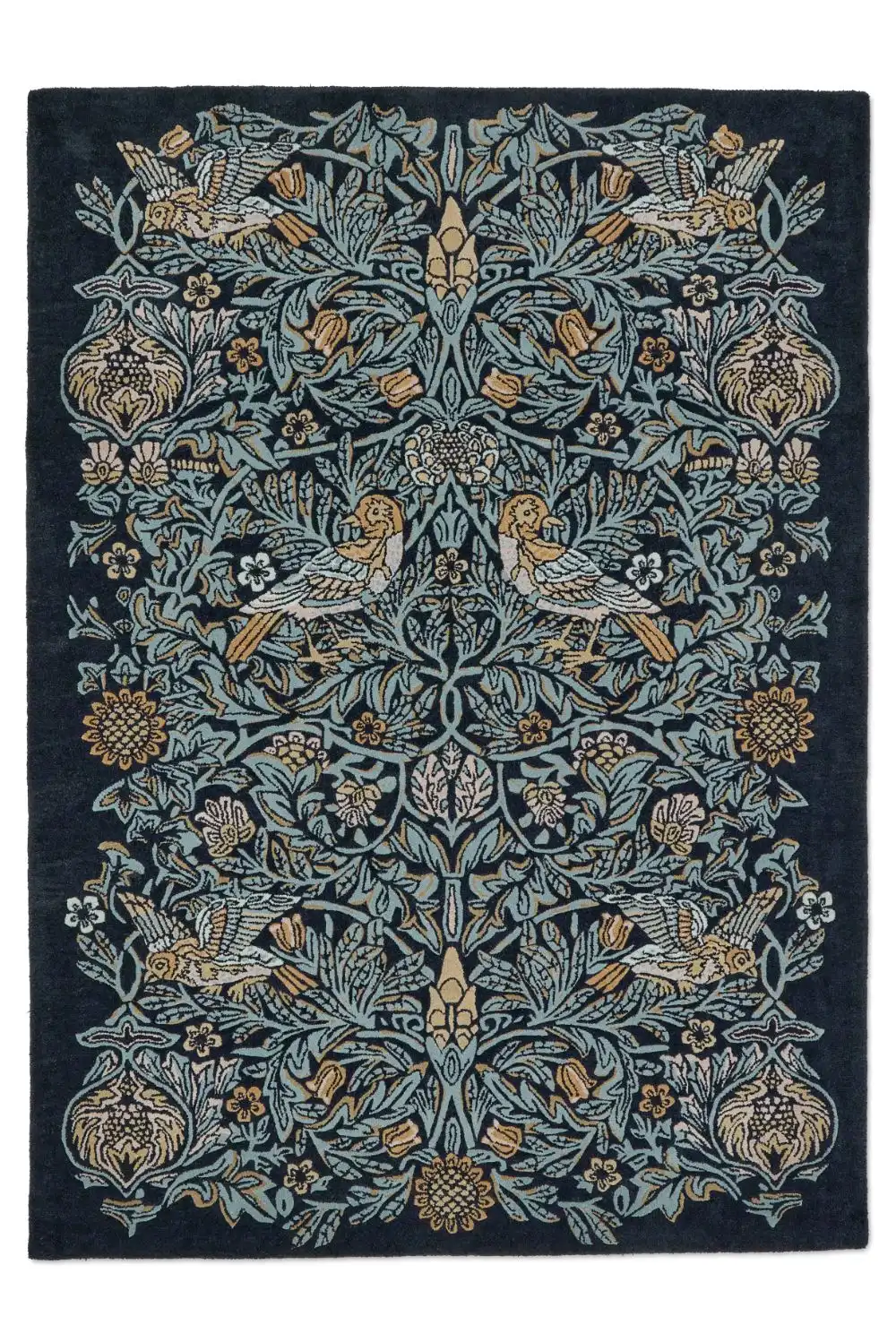 Morris & Co Bird Webbs Blue 128308 Rug - Image 4