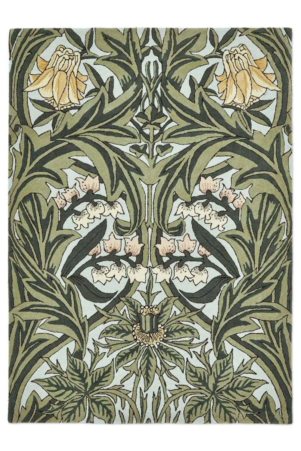Morris & Co Bluebell Leafy Arbour Green 127607 Rug - Image 4