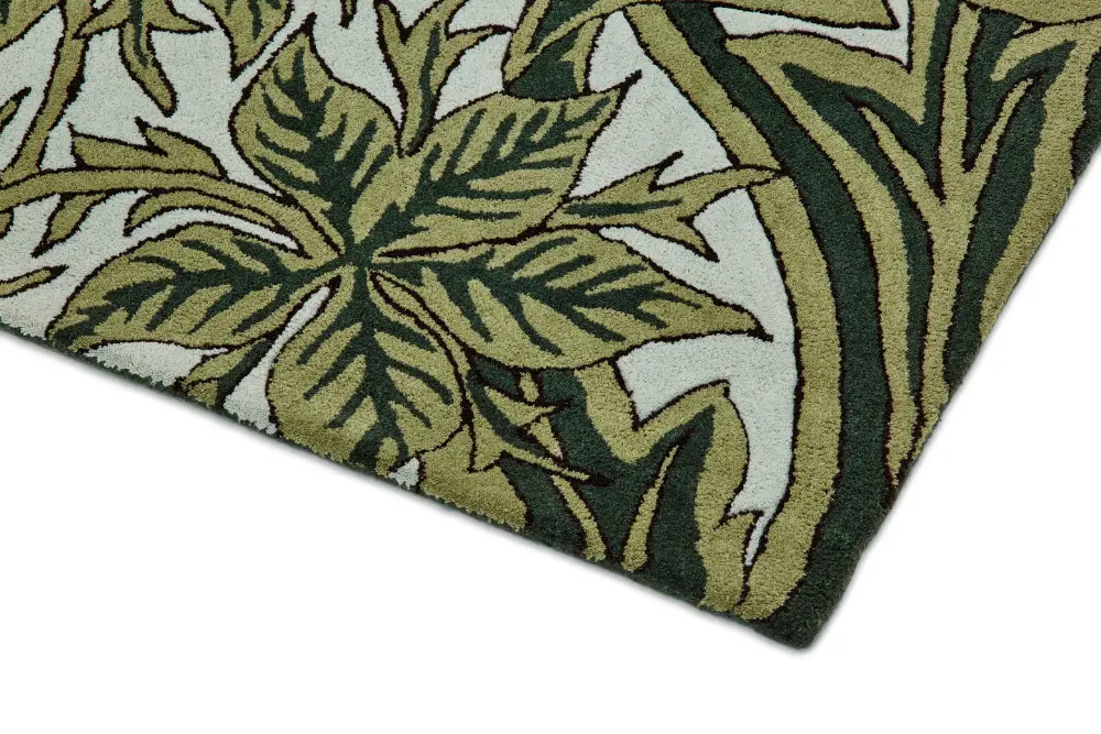 Morris & Co Bluebell Leafy Arbour Green 127607 Rug - Image 6