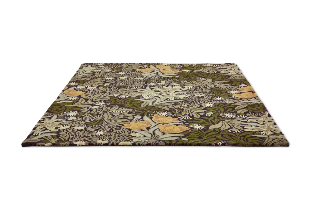 Morris & Co Bower Twining Vine Green 128207 Rug - Image 5