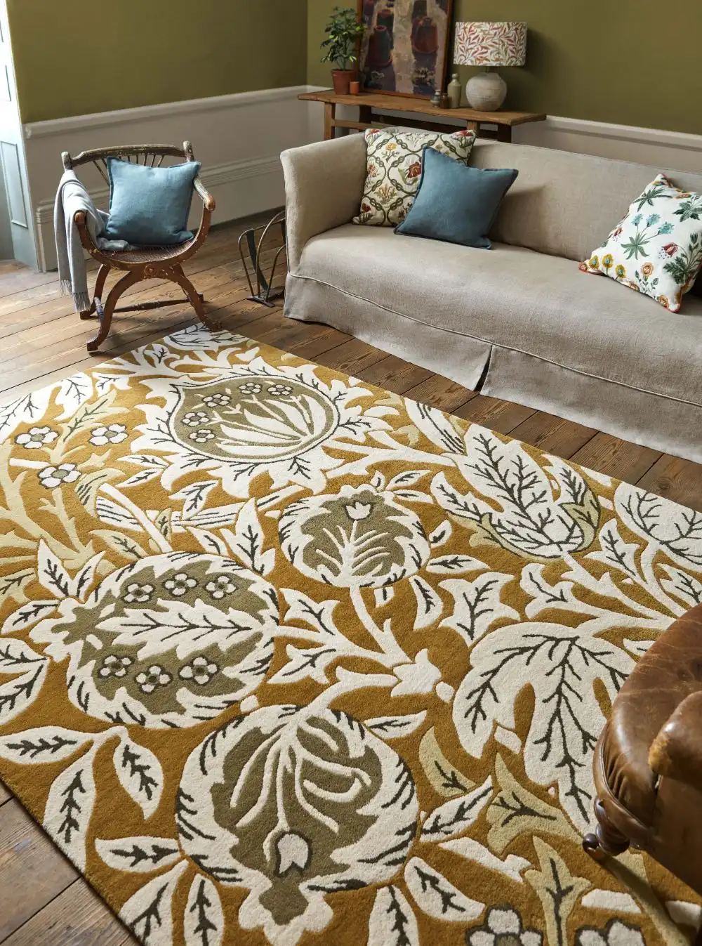 Morris & Co Elmcote Gold 127806 Rug - Image 2