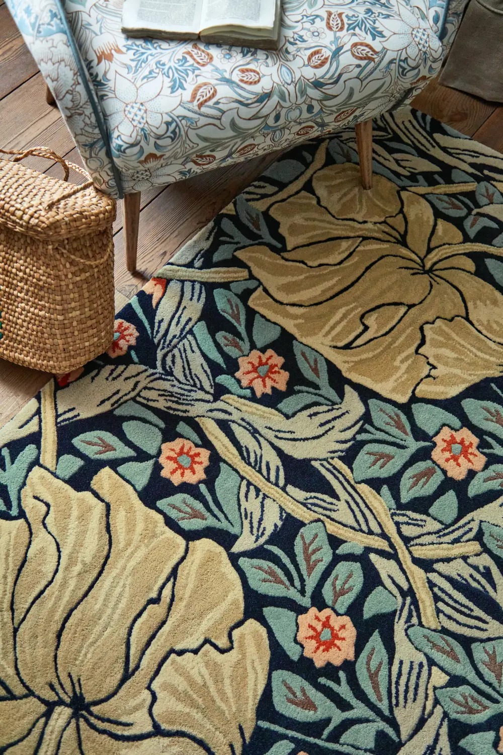Morris & Co Pimpernel Indigo 028818 Rug - Image 7