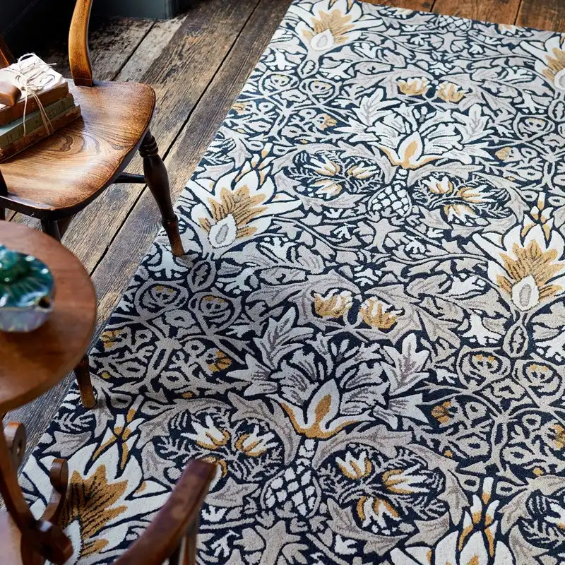 Morris & Co Snakeshead Indigo 127208 Rug - Image 3