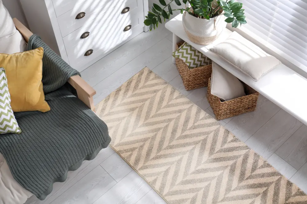 Muse MU07 Grey Chevron Rug - Image 4