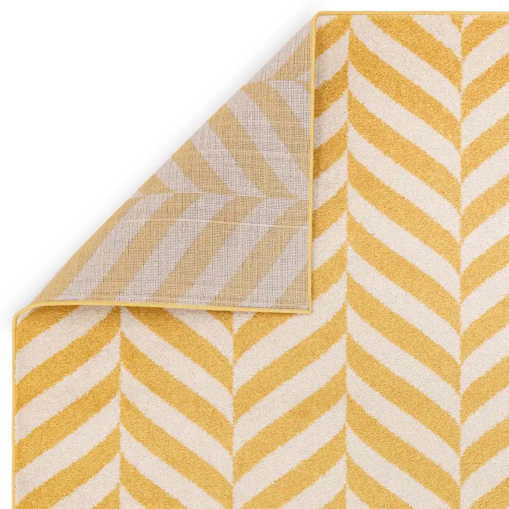Muse MU08 Yellow Chevron Rug - Image 4