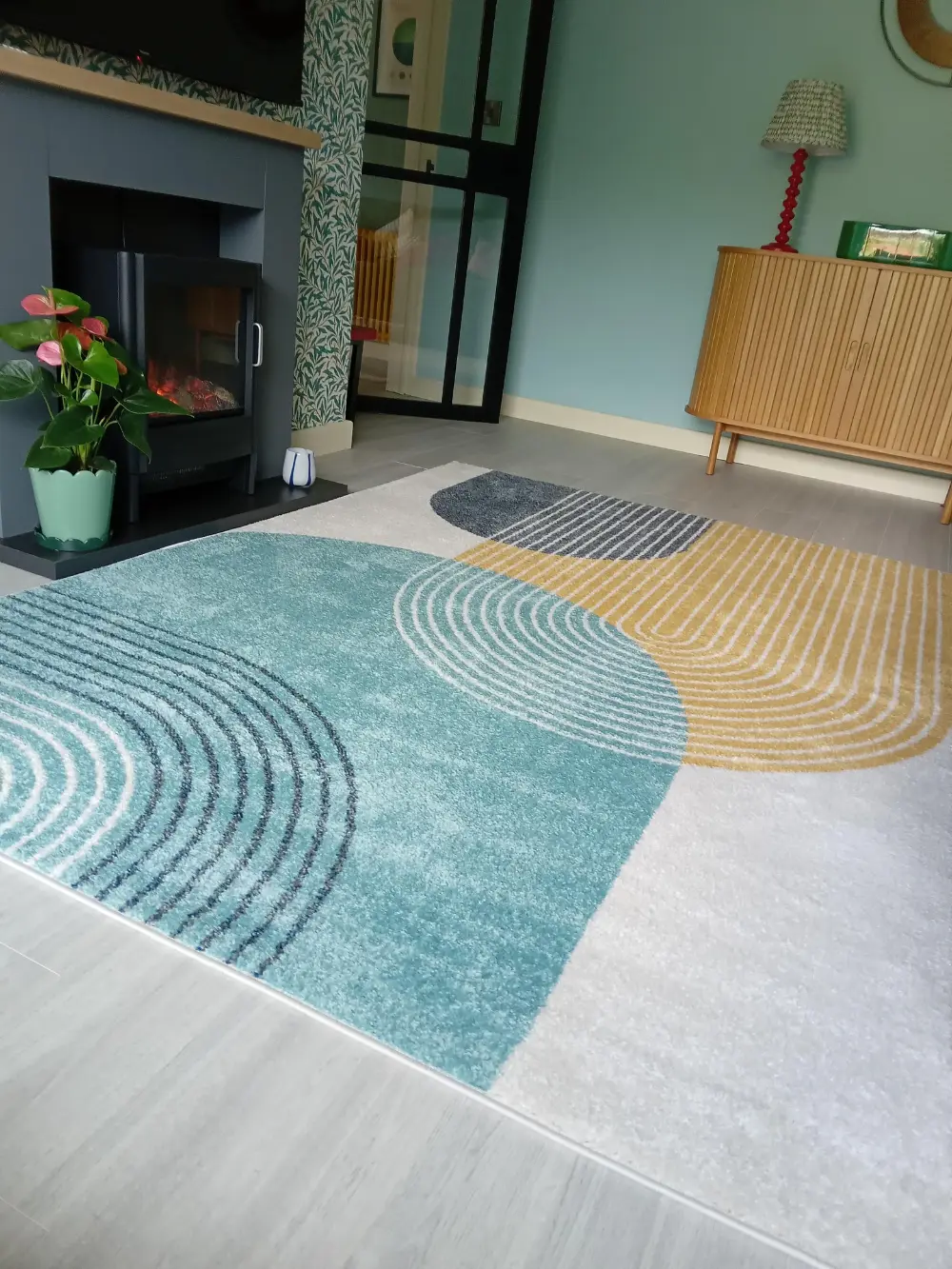 Muse MU15 Blue Retro Rug - Image 4