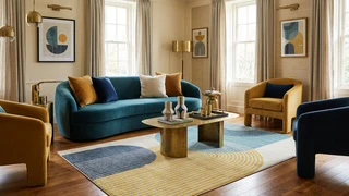Muse MU15 Blue Retro Rug - Image 6