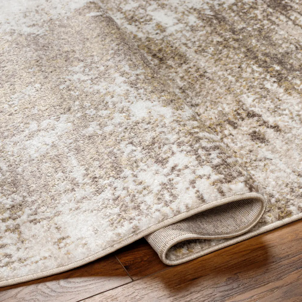 Nalany Abstract Modern Marble Light Brown Rug - Image 5