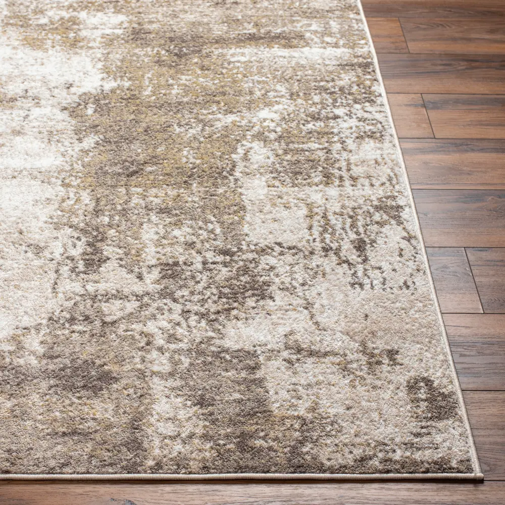 Nalany Abstract Modern Marble Light Brown Rug - Image 6