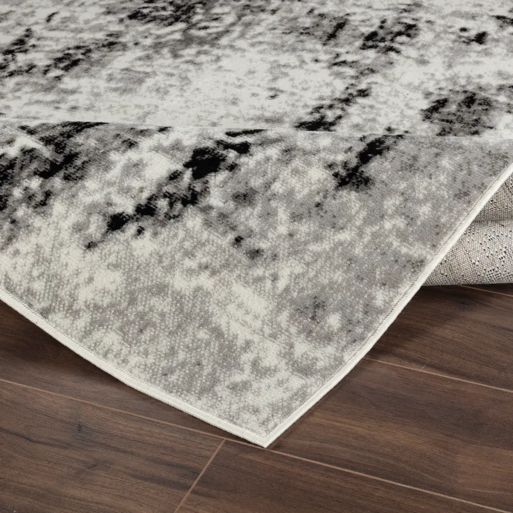 Natalia Abstract Modern Marble Light Grey Rug - Image 3