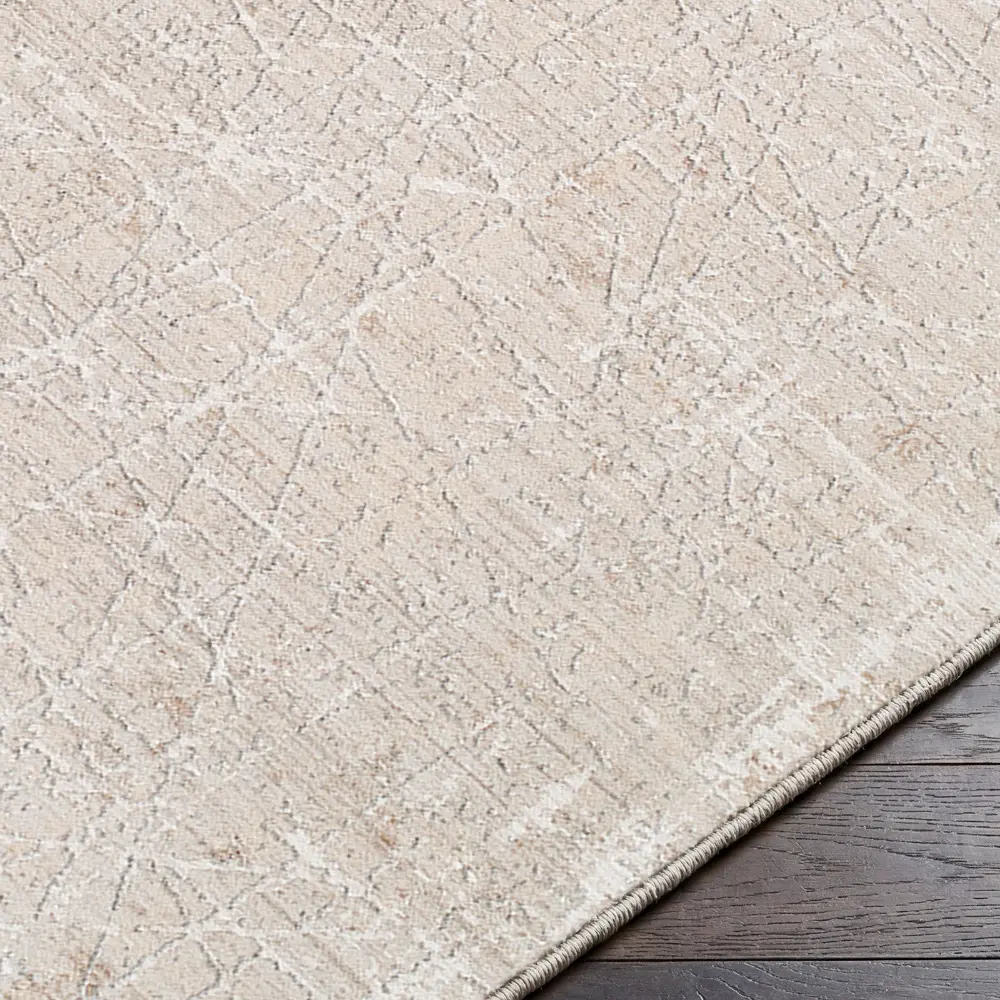 Nathan Modern Grey Beige Brown Graphic Fringe Living Dining Bedroom Rug NTH2300 - Image 5